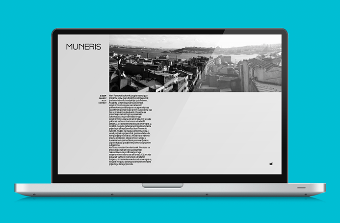 muneris brand identity Croatia system served strong clean b&w type lettering Custom Mockup mock up paper