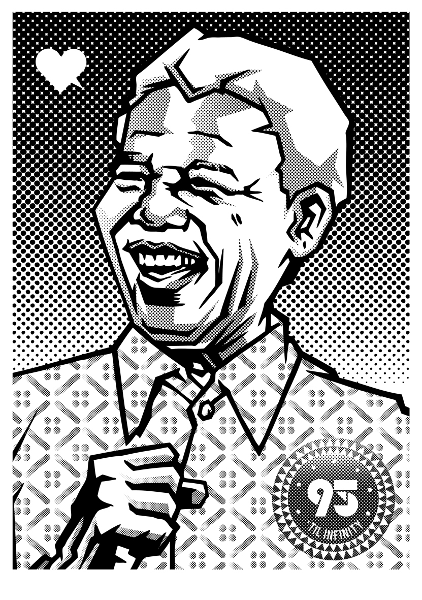 Nelson Mandela south africa African Graphic art Bulawayo Zimbabwe johannesburg African poster art Poster Design