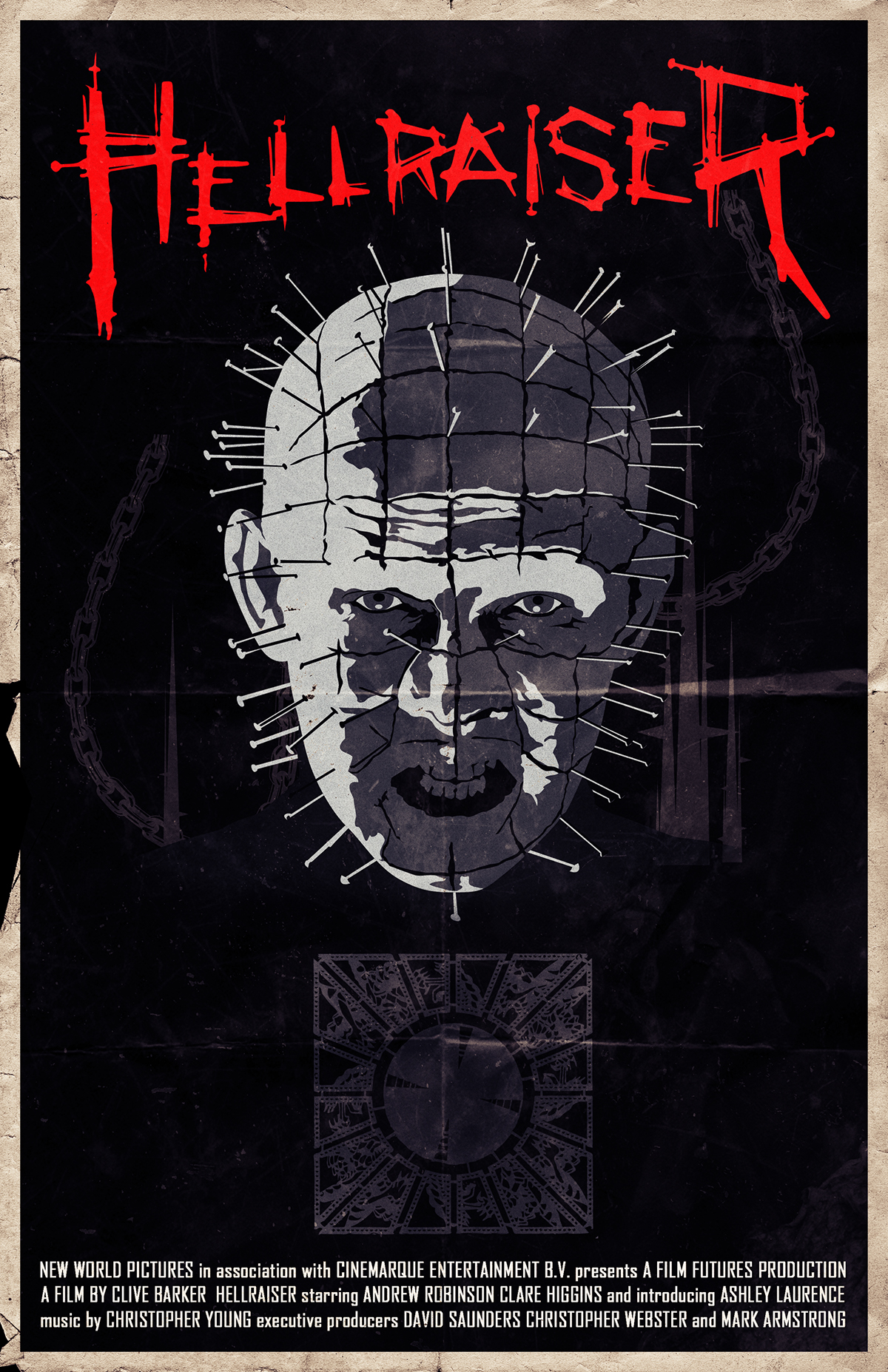 horror evil dead Hellrasier poster Illustrator photoshop