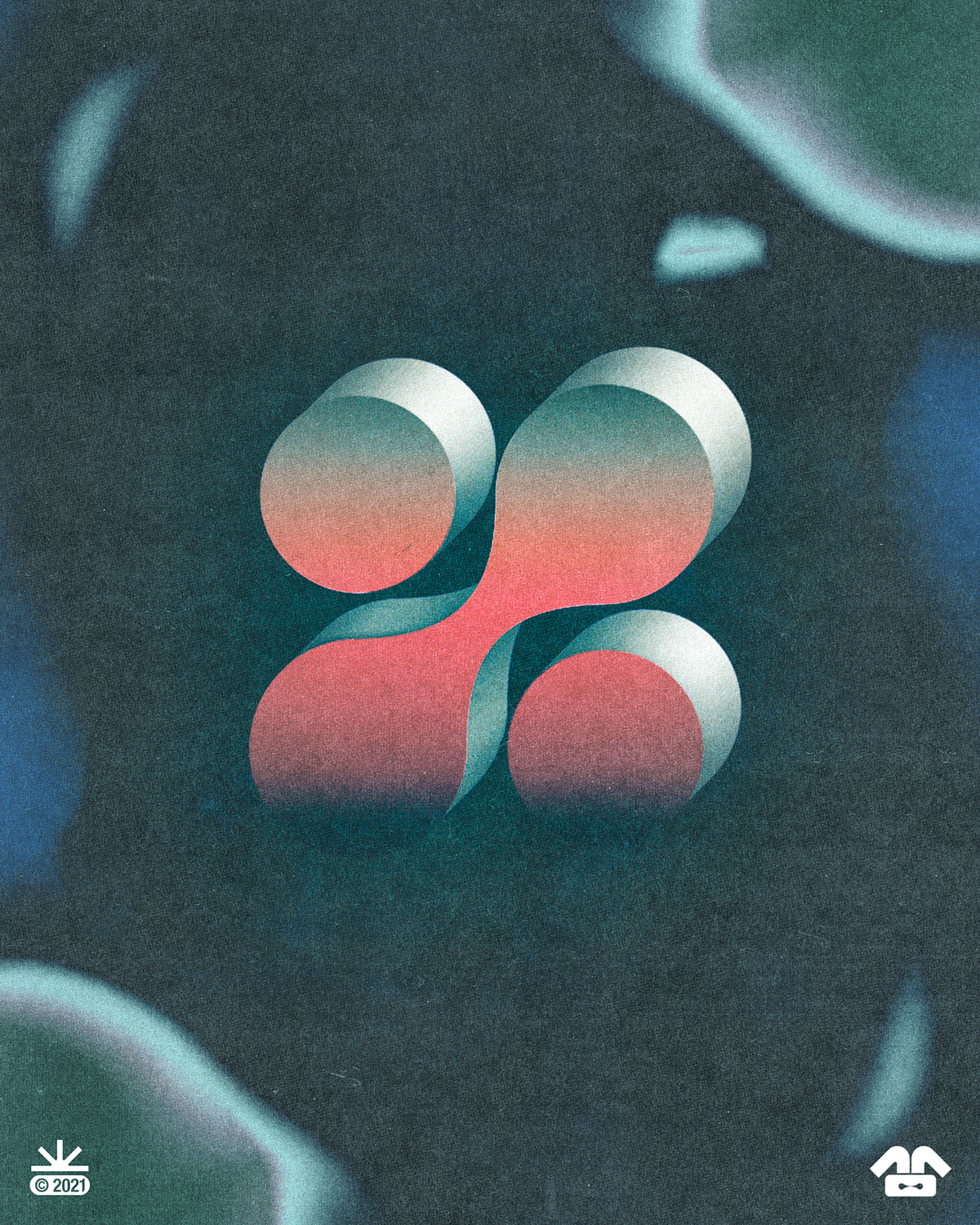 acid club design gradient rave techno typography  