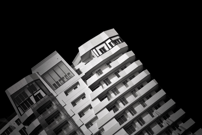 Adobe Portfolio eternal White surreal abstract structures Patterns buildings volumes contrast lines light darkness milano black