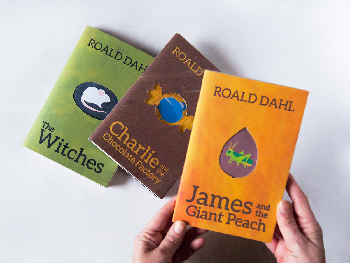 Roald Dahl book covers charlie chocolate factory james giant peach Witches