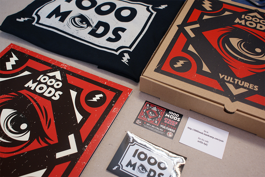 Screenprinting handmade 1000mods Vultures super van vacation indyvisuals Pizza heavy rock Psychedelic Rock