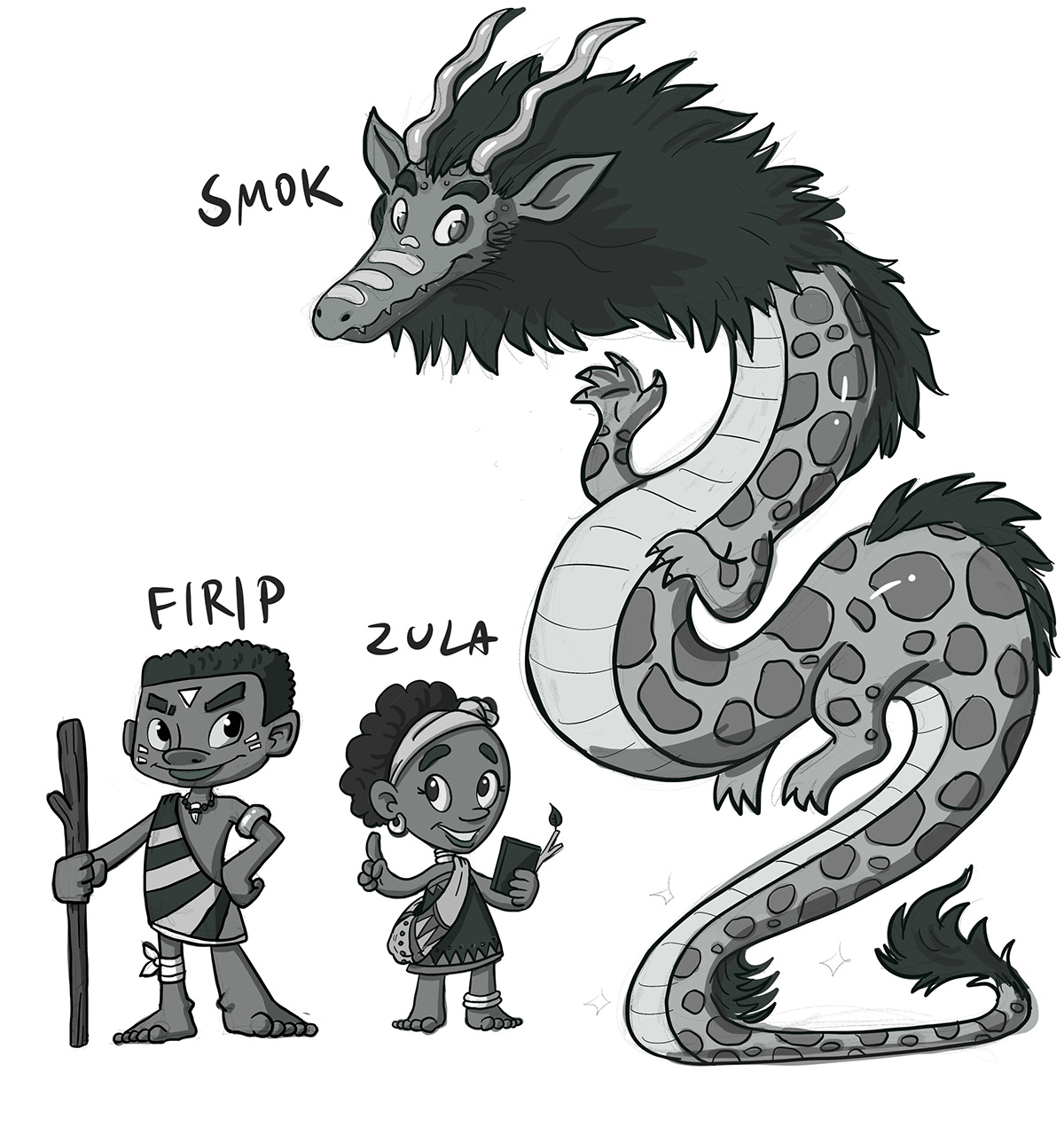 ILLUSTRATION  Character design  digital illustration Procreate digital painting cartoon children illustration artwork dragon africa