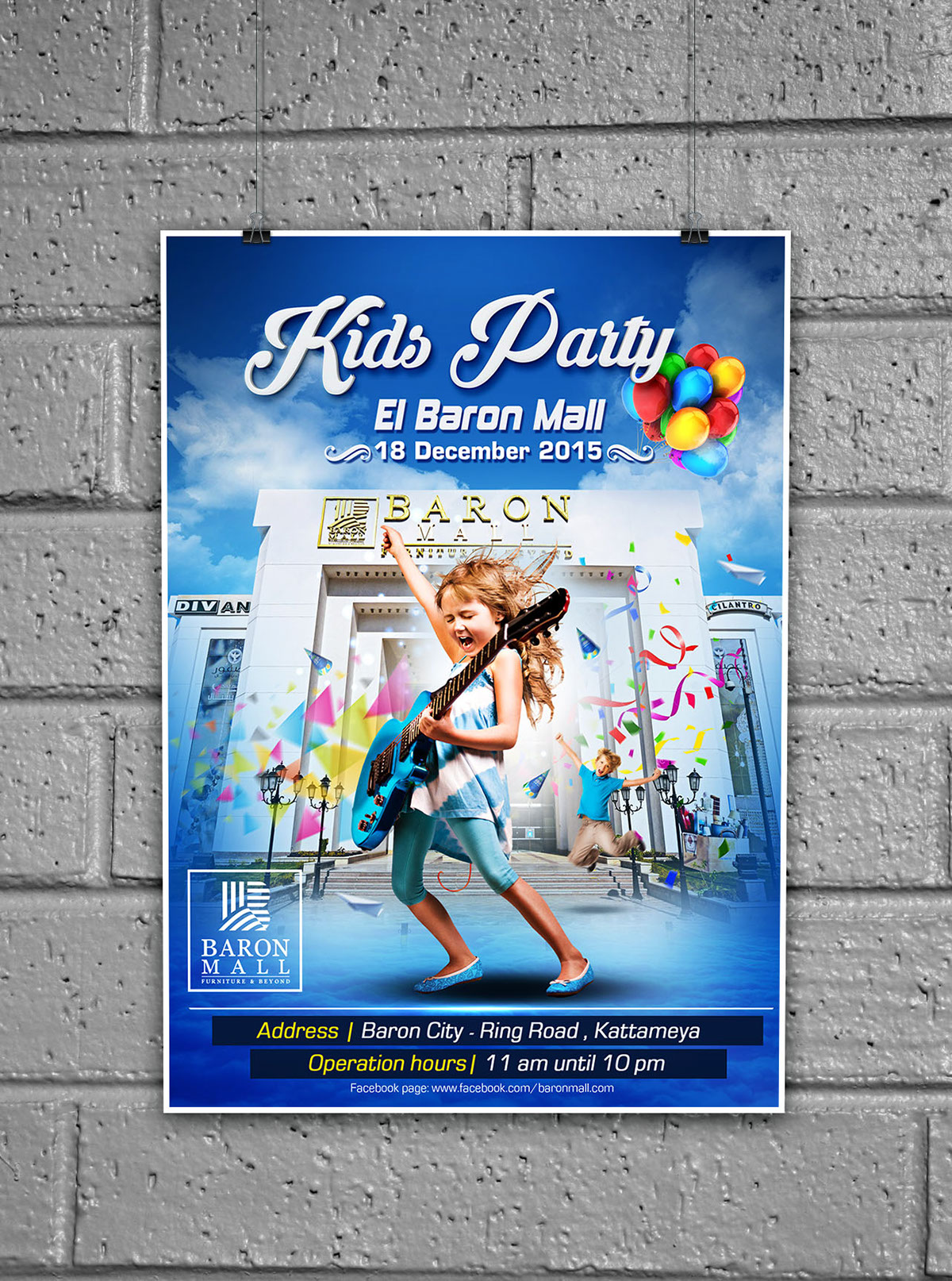 creative party kids graphic