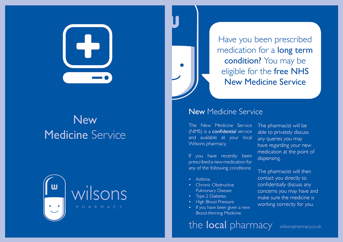 pharmacy Pharmaceutical Wilsons marketing   Advertising  posters flyers roller banners Layout Design leaflets