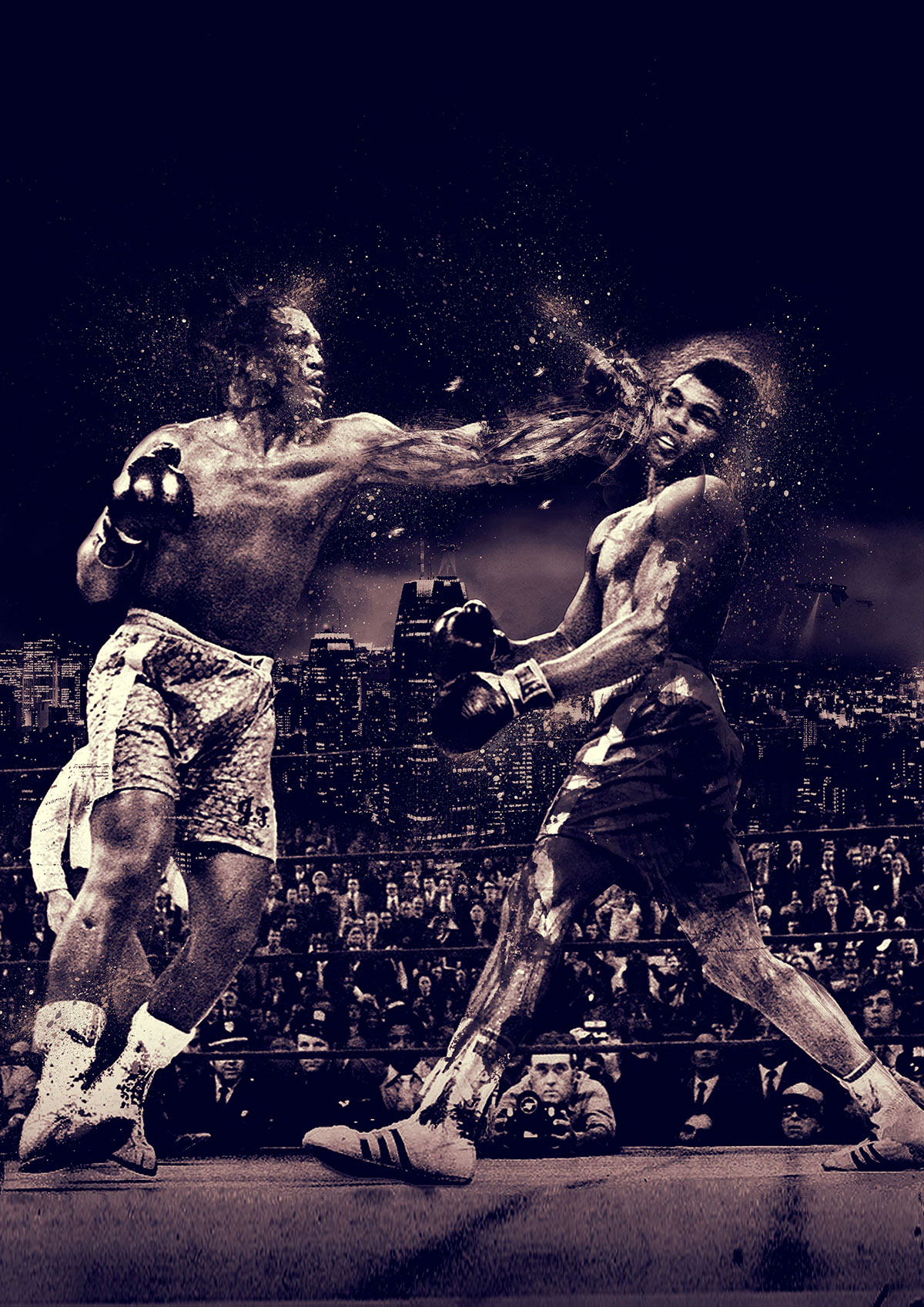 art graphic digital Boxing Boxer fight night old to new
