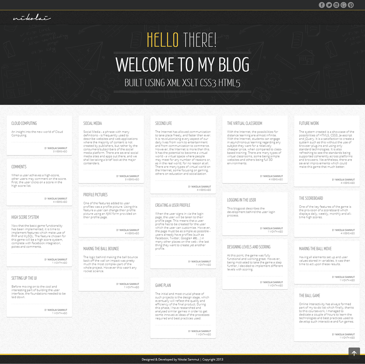 Blog  UI  Website design Responsive css3 html5