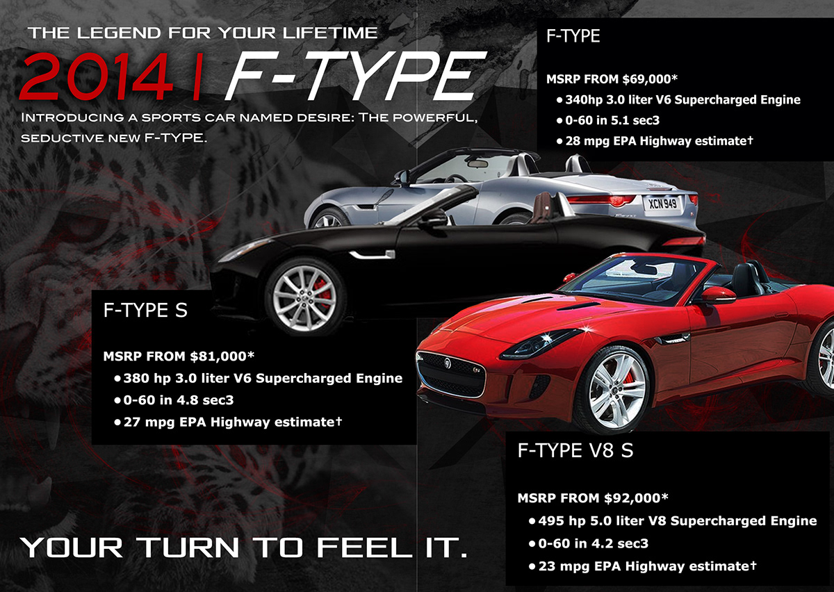 jaguar car automoblie brochure ad design madethis adobe