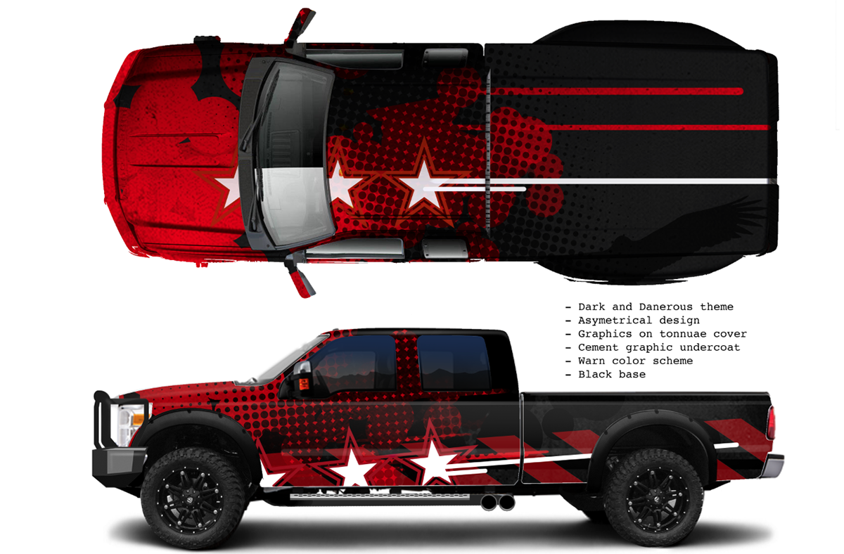 Adobe Portfolio heavenlydogs Truck Graphics Vinyl Wrap Truck Wrap sema2014 Warn