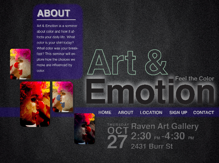 Event Poster poster Website Event color emotion seminar