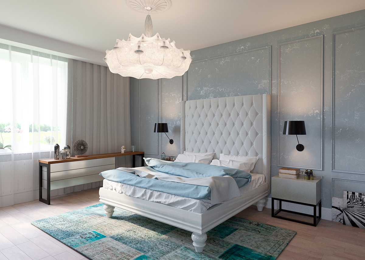 bedroom Interior 3ds max V-ray 3D Visualization visualizer