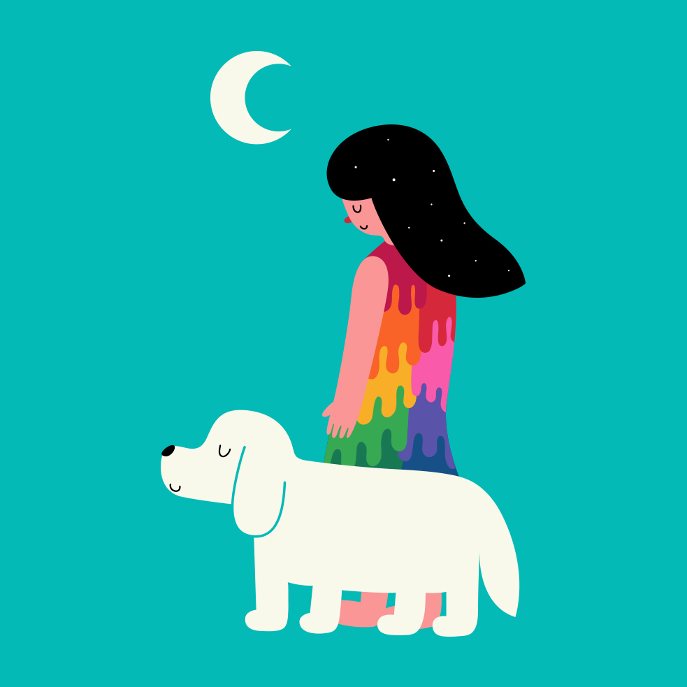 rainbow dog girl cute lovely funny happy happiness cool universe childwood