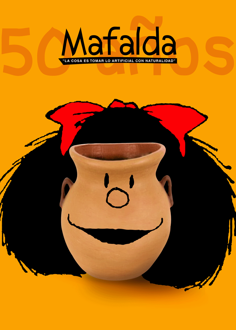 50 anos mafalda ilustracion cartel