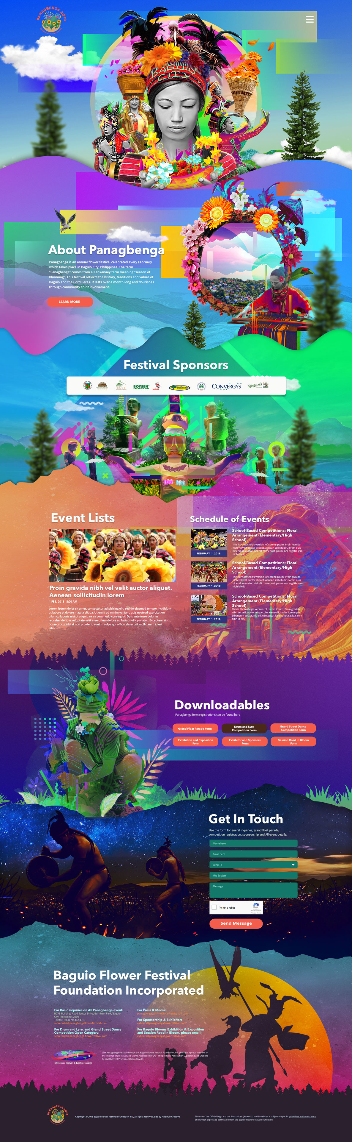 flower festival colorful modern Website philippines design artwork digital creative