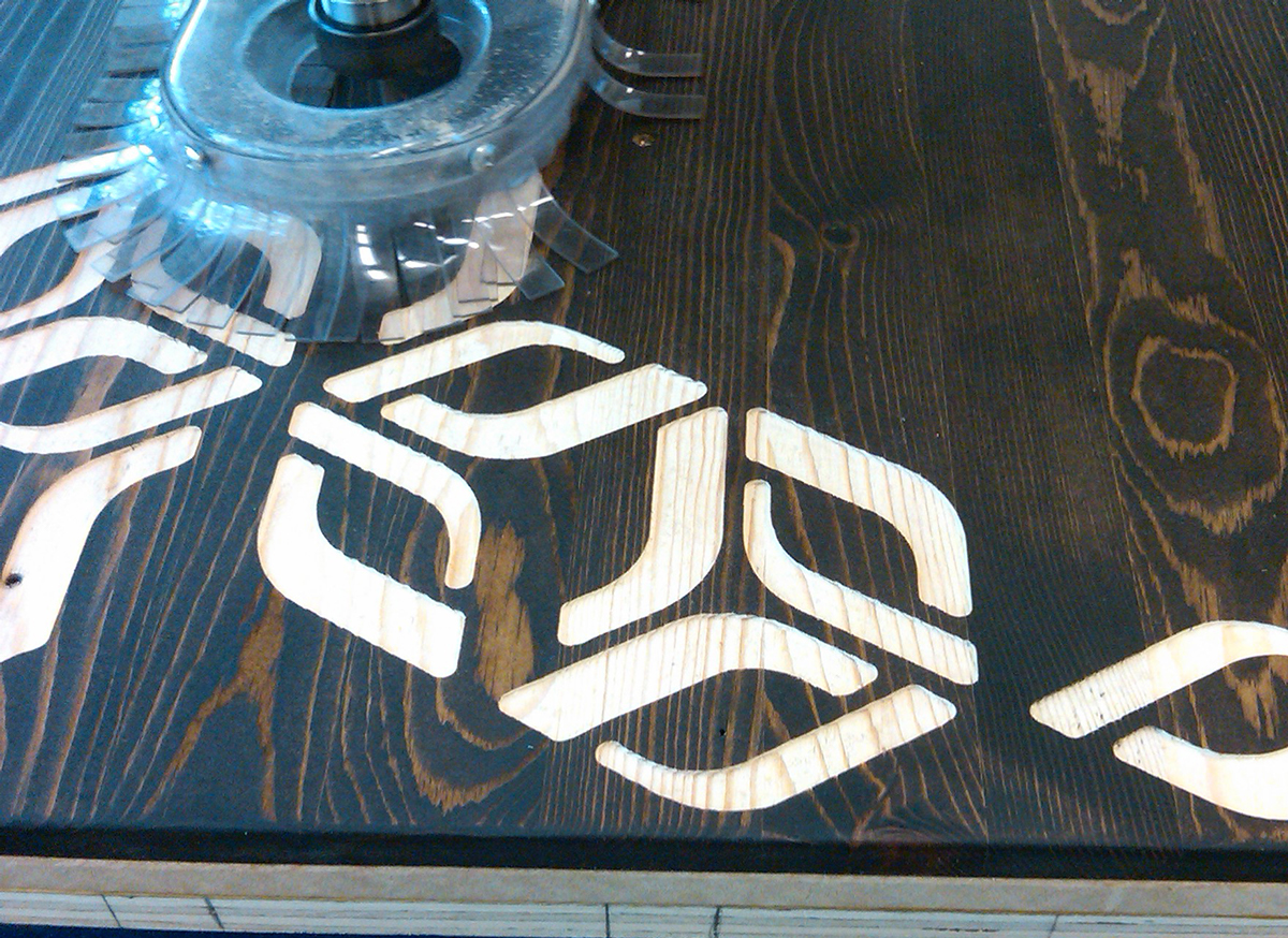 coffee table  geometric pattern  furniture  retro  shopbot  cnc router