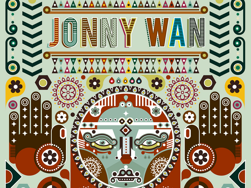 jonny wan illustrated type patter Urban Illustrator vector