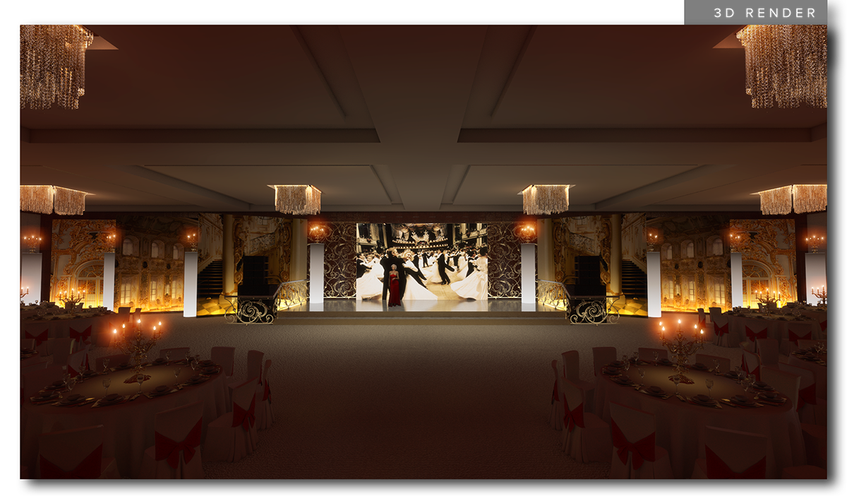 banquet Event set up STAGE DESIGN Gala