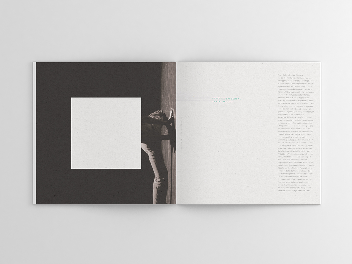 publication design opera ballet spread Boris Eifman cover print edition booklet design