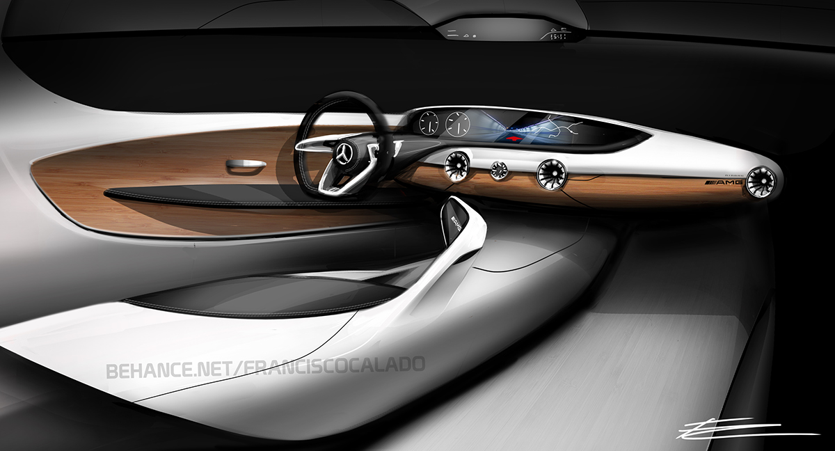 Mercedes Benz coupe mercedes concept  mercedes interior design slh hybrid Francisco Calado