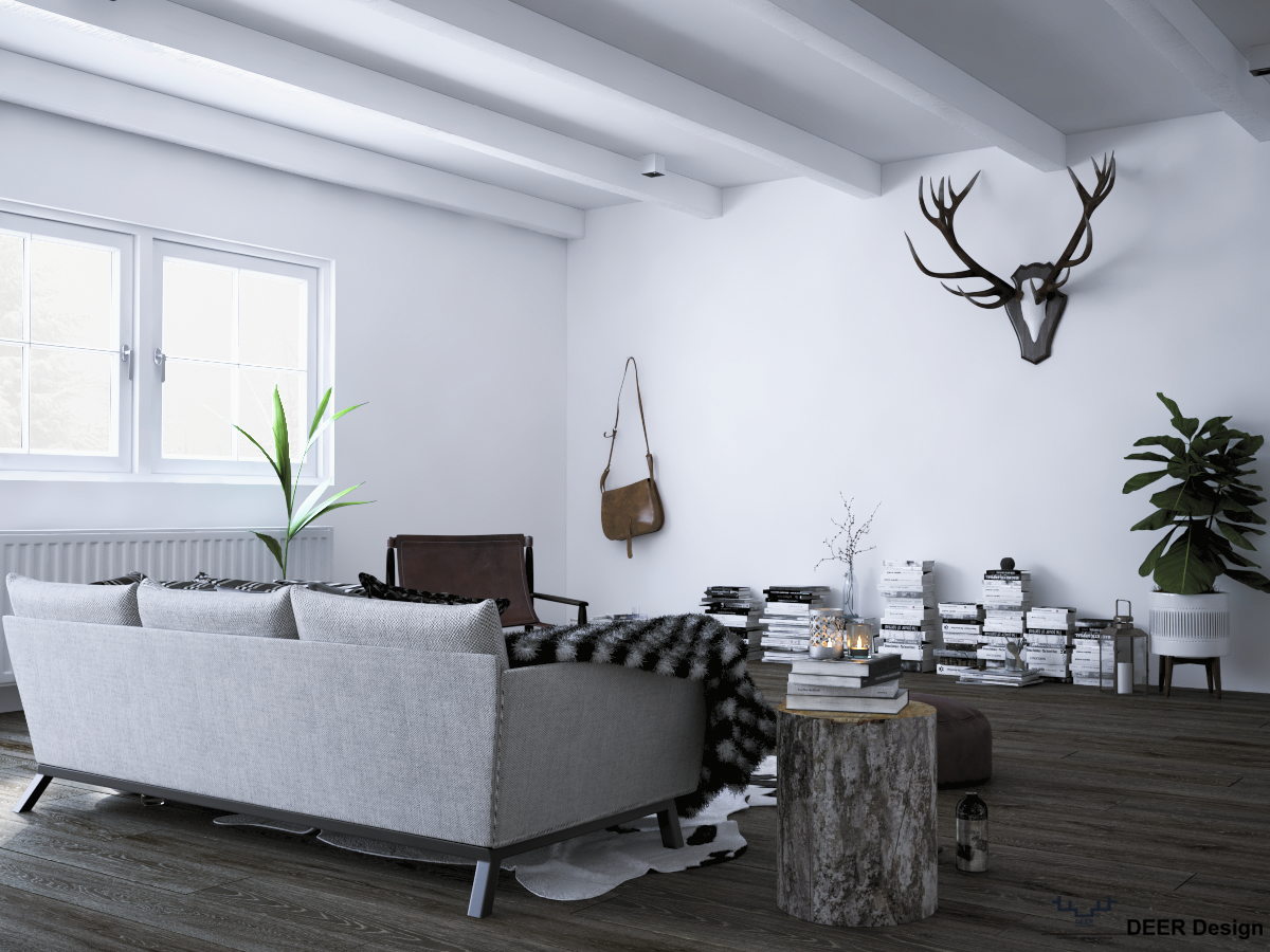 Denmark Realistic repair Norway House | Scandinavian Interior Design on Behance