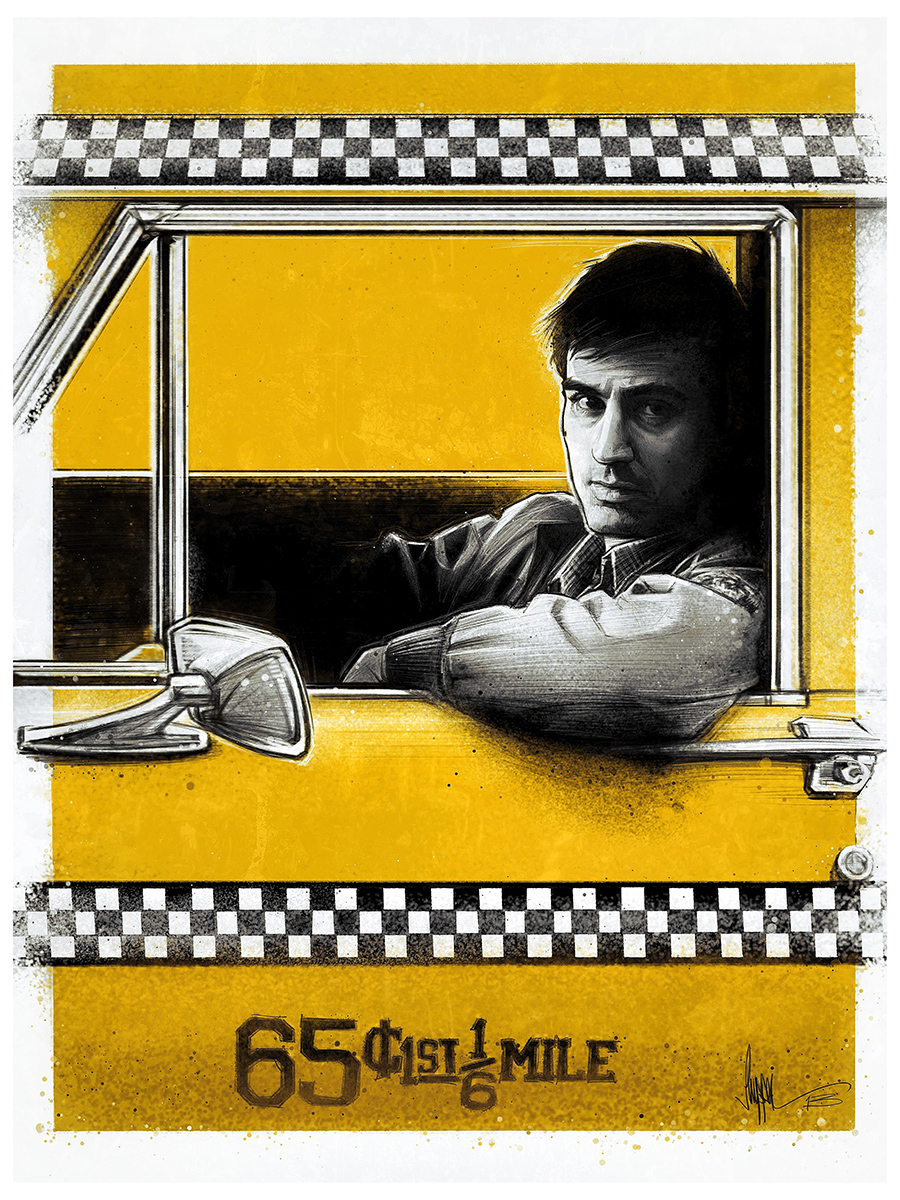 scorsese  DE NIRO taxi driver print spoke art Bold Hype gallery limited edition movie poster