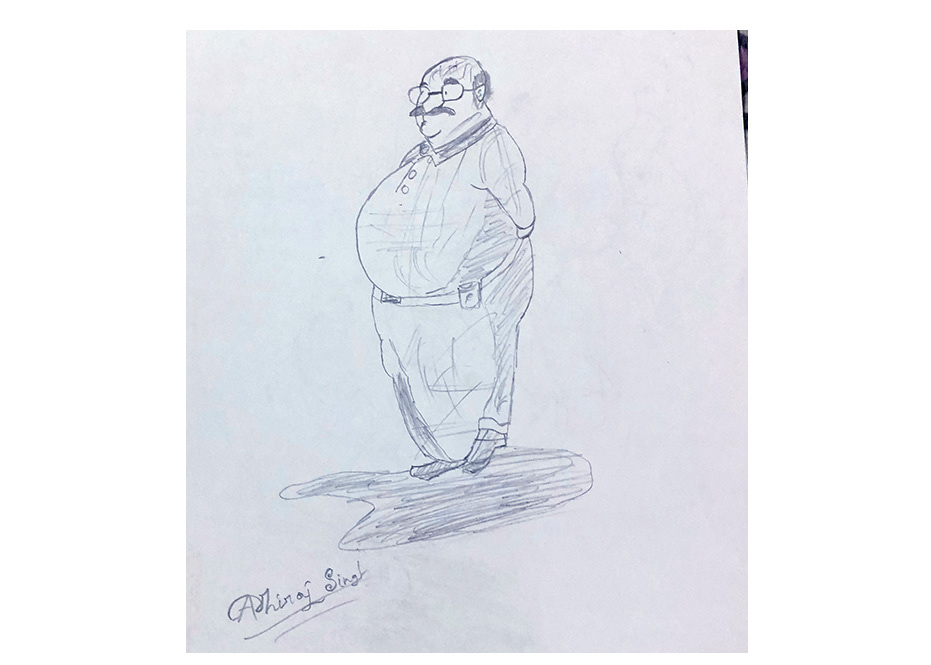 cartoon Character drawings fat father human ILLUSTRATION  Over weight sketches Super Hero