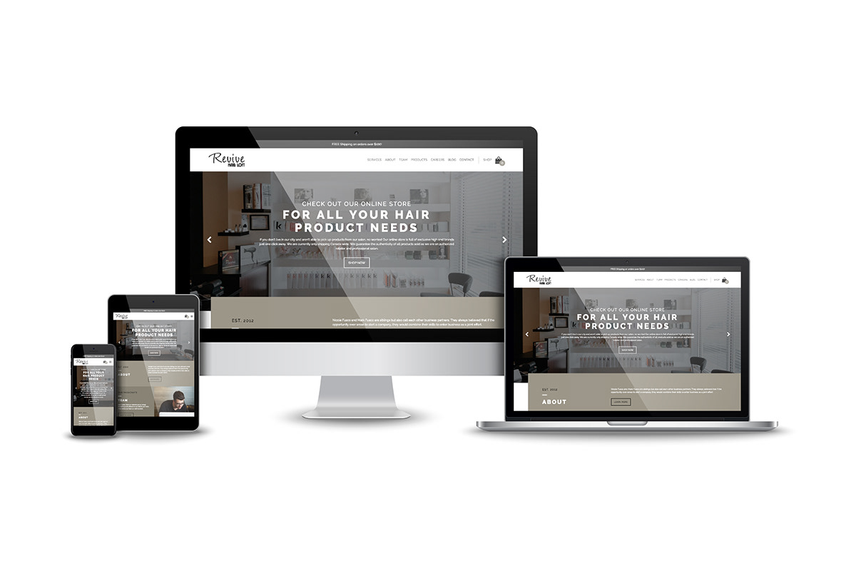 Website design hair styling  salon Photography  Responsive taupe modern
