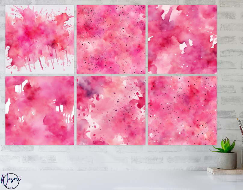 pink watercolor cute splash stain abstract background wallpaper Digital Art  adobe illustrator