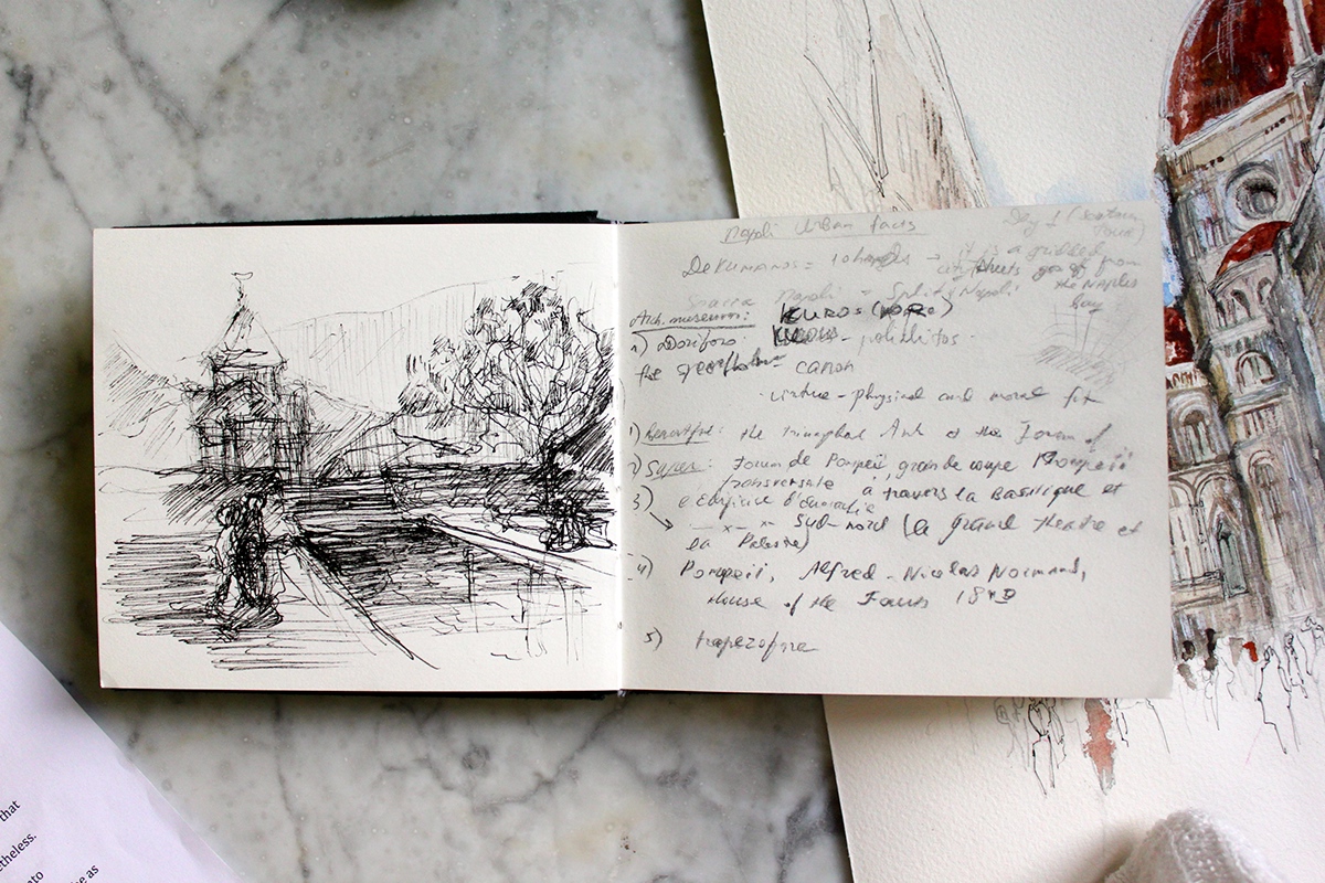 sketchbook sketch graphite Travel