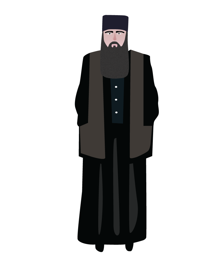 Georgia  georgian  priest  Adobe  church  illustrator