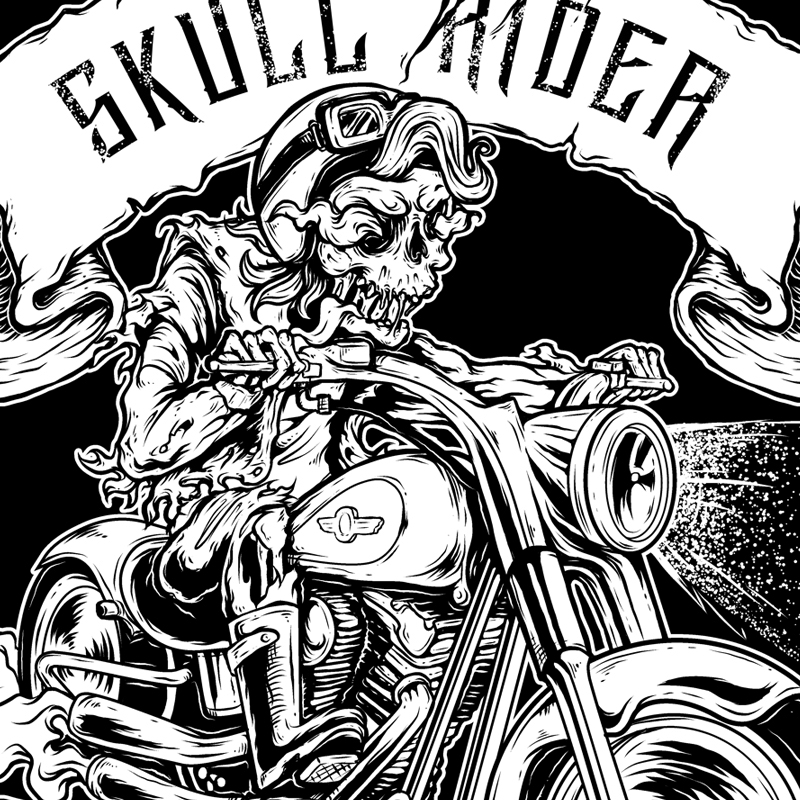 skull rider ride Bike biker Motor motorcycle tees t-shirt shirt cloth Clothing apparel caferacer sale