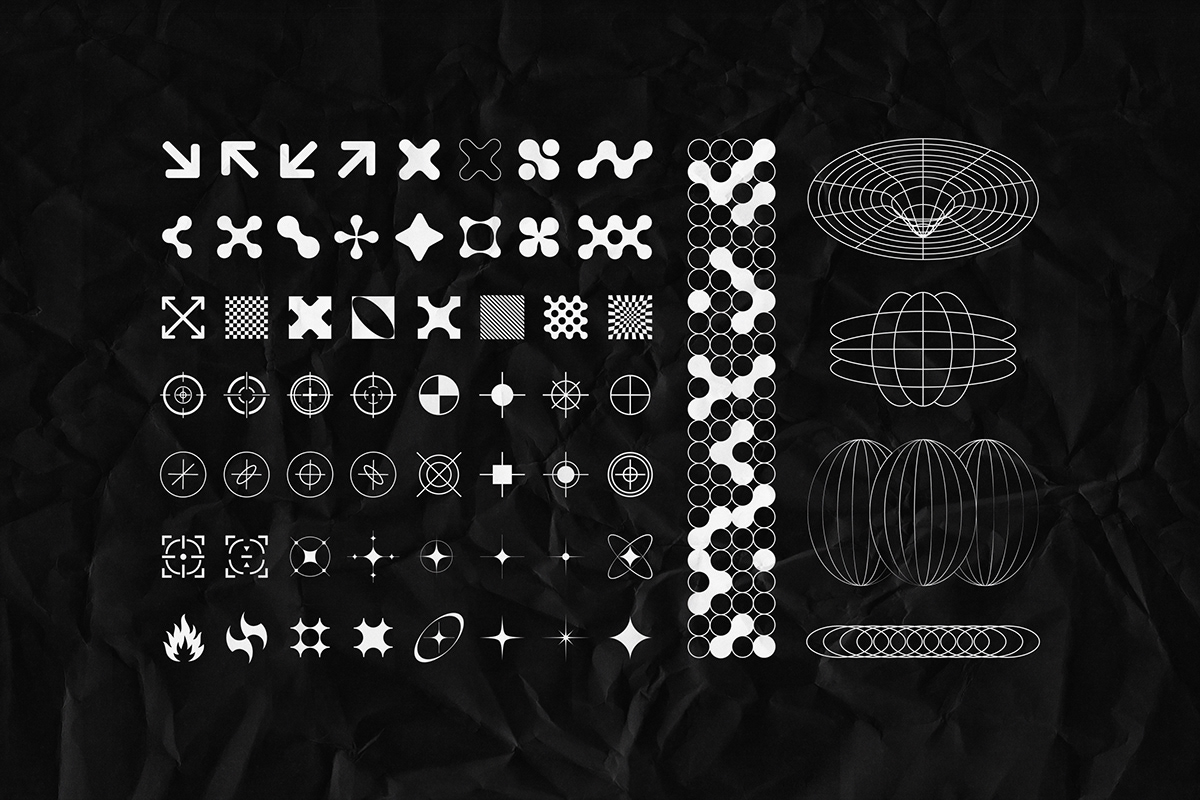 png graphic vector Y2K futuristic tribal tattoo sticker wireframe transparent