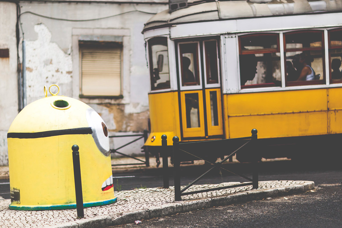 Lisbon Portugal Europe cobblestones city historical tram