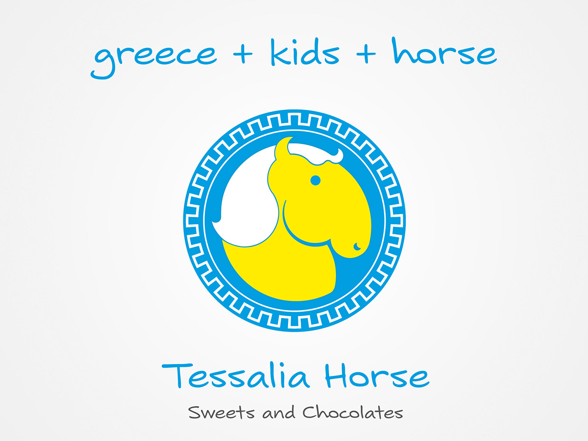 horse  logo Icon Greece  sweet chocolate brand