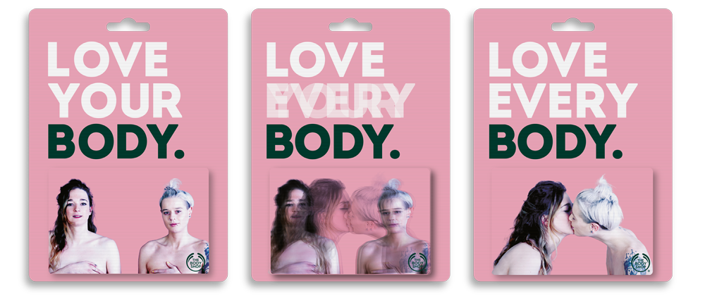 body body shop Everybody LGBT LGBTQ Love poster campaign app