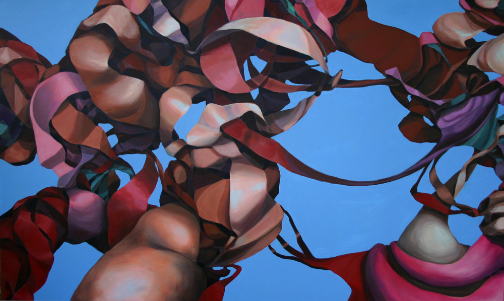 abstract painting   Landscape imagined surreal ribbon organic