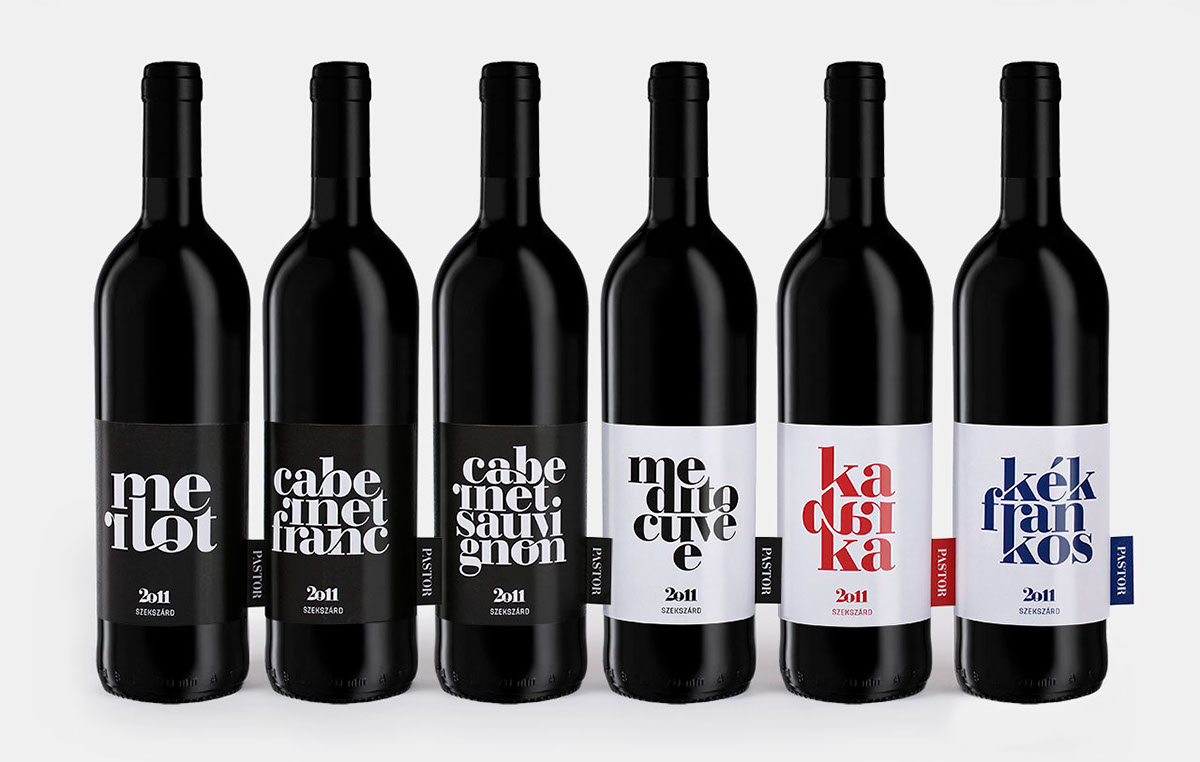wine winery szekszárd Winemaker Label wine label label design identity logo Logotype typo bottle design bottle