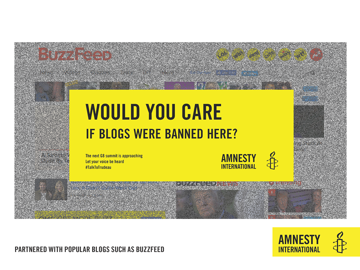 amnesty non-profit interactive campaign amnesty international Toronto LGBTQ minorities women injustice
