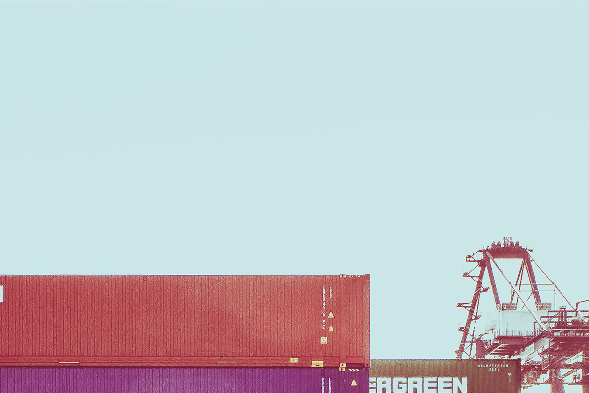 split tone colour port containers docks shipping containers processed grain