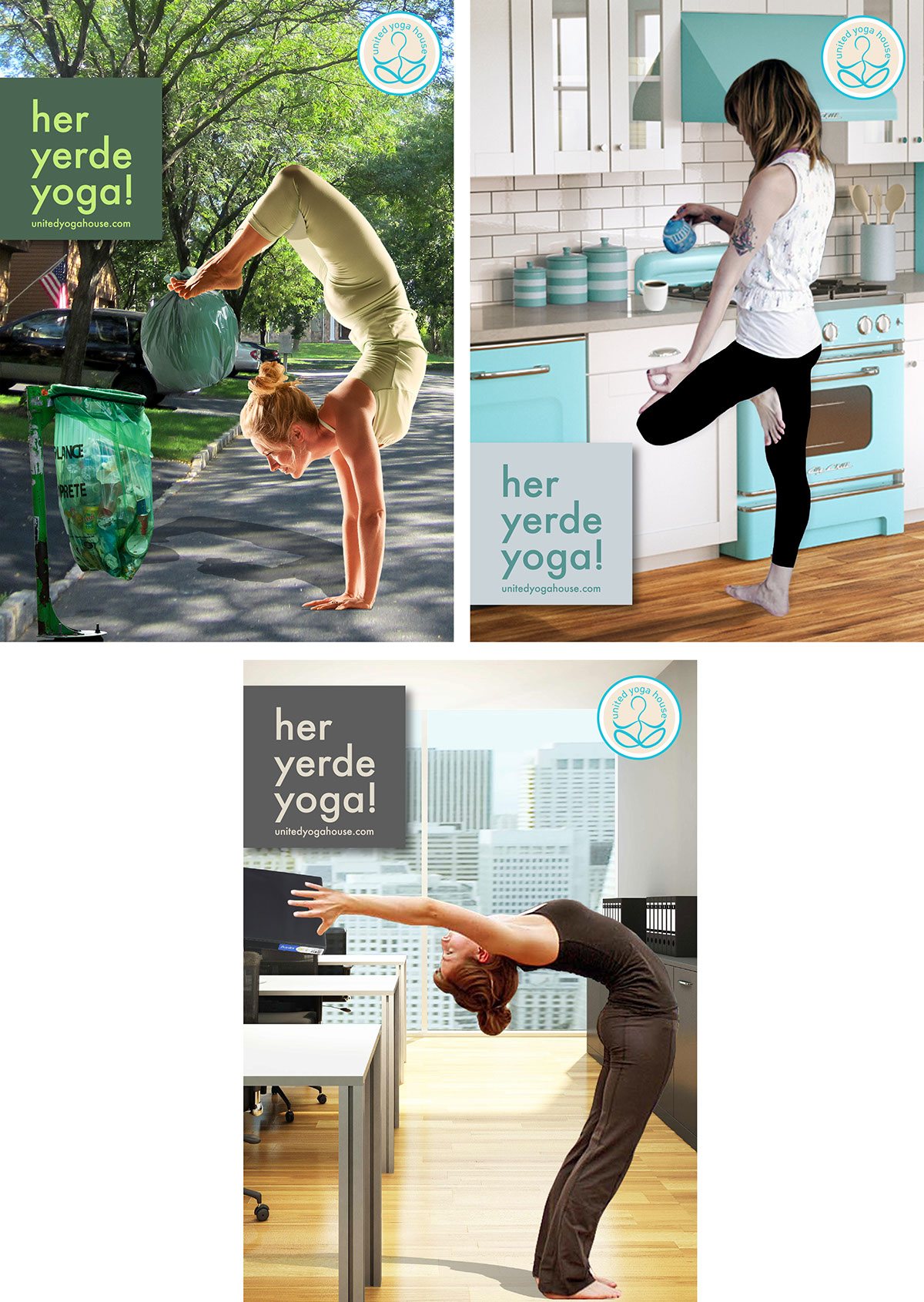 Yoga unitedyogahouse sports Advertising  brand identity branding  merchandise Packaging