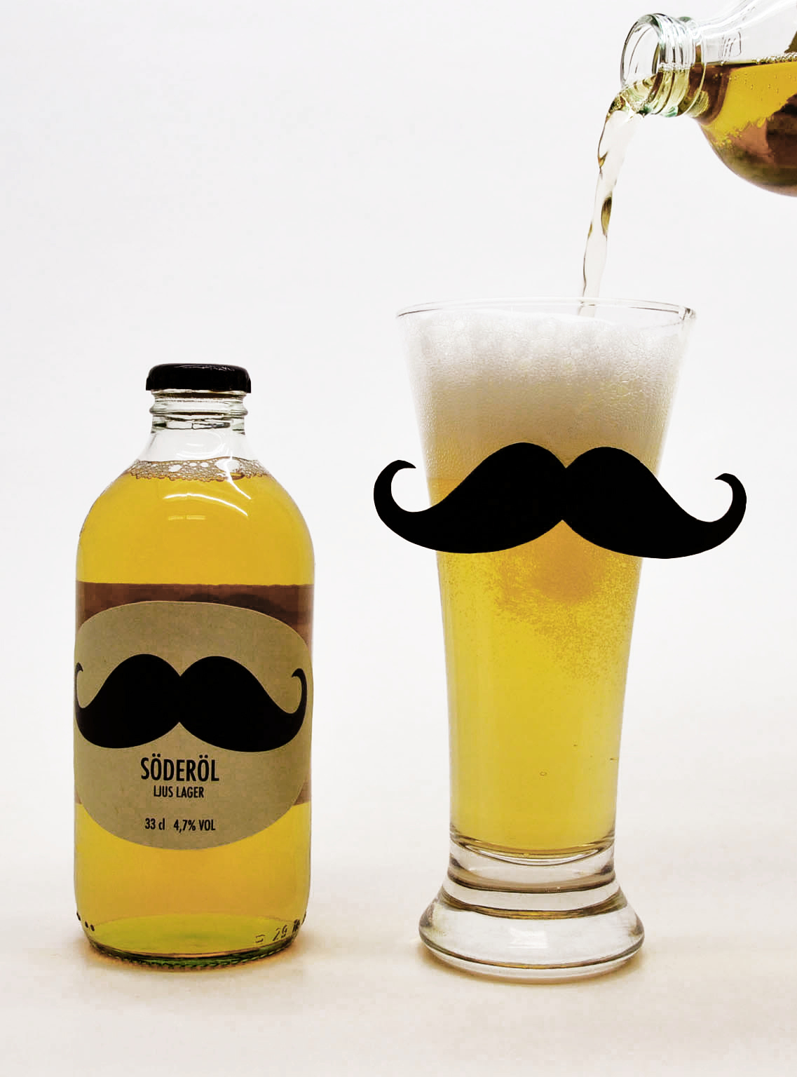 bootle beer mustache broby grafiska brobygrafiska