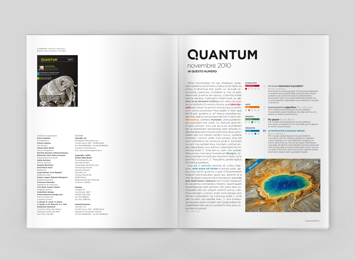 magazine editorial paging scientific infographics quantum