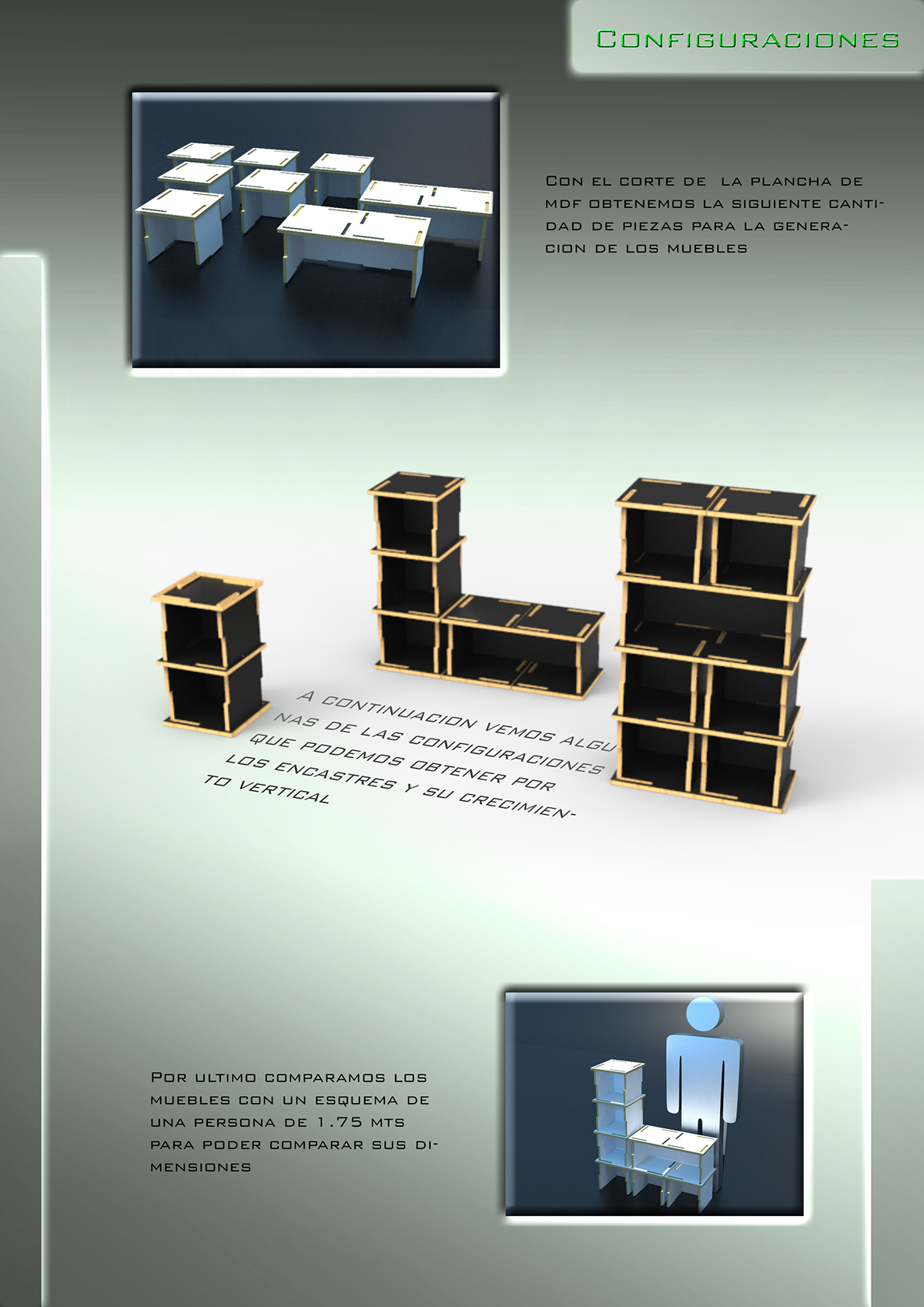 product mueble corte laser cnc creative mobiliario Diseño de Interiores encastrable Estandarizado puzzle rompezabezas
