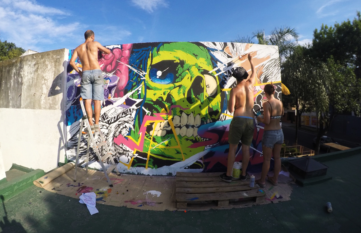 Mural art Street Art  artist artista argentino diye munkiren nachattack Montana graffitti