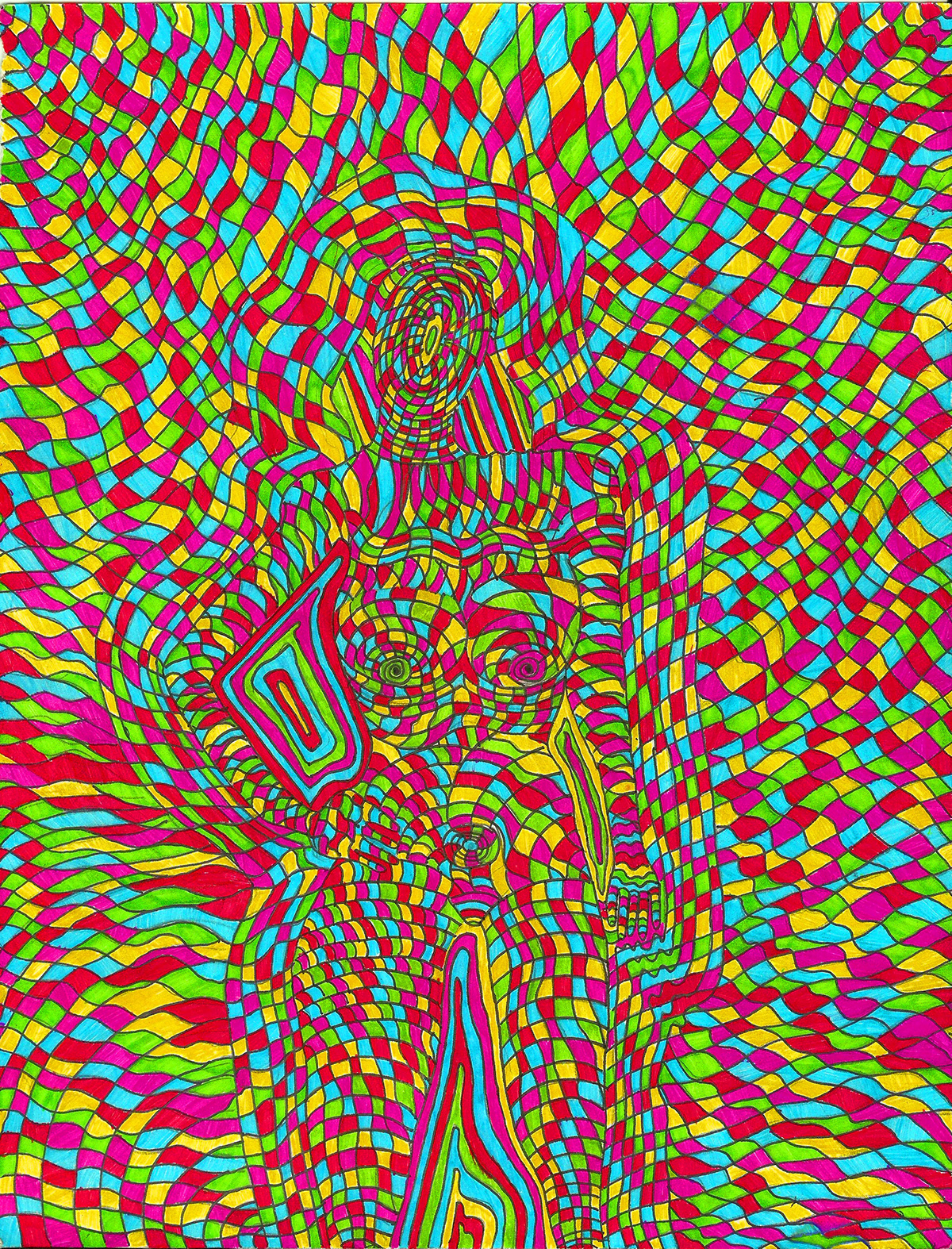 art color colorful invisible woman primary design