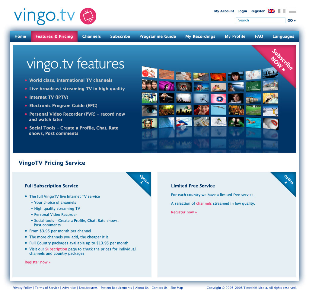 TV streaming online viewing