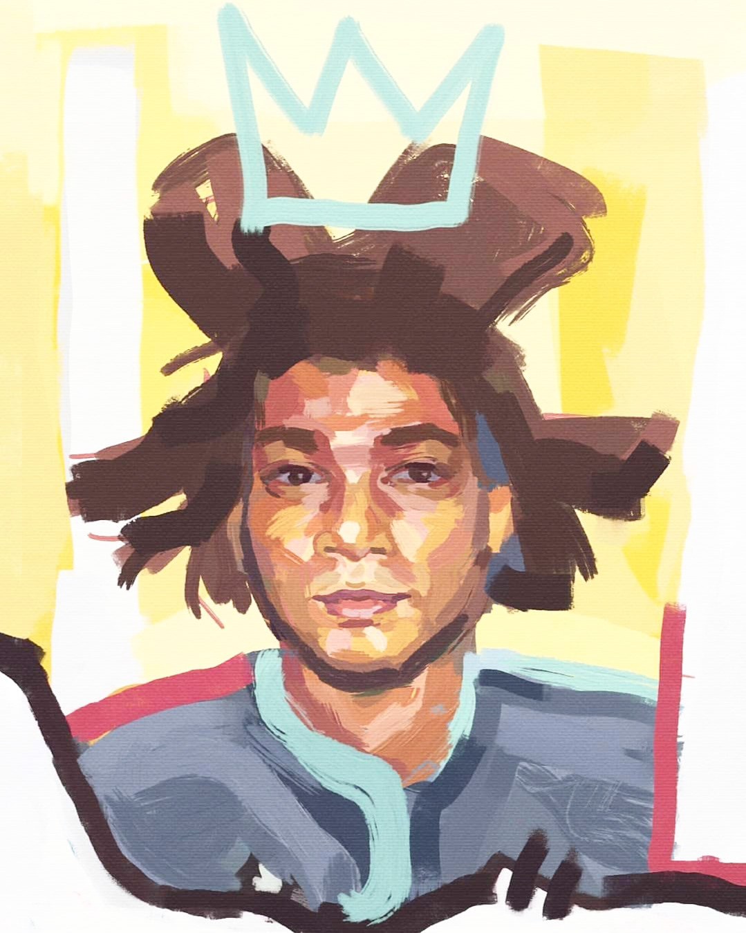 Basquiat portrait samo