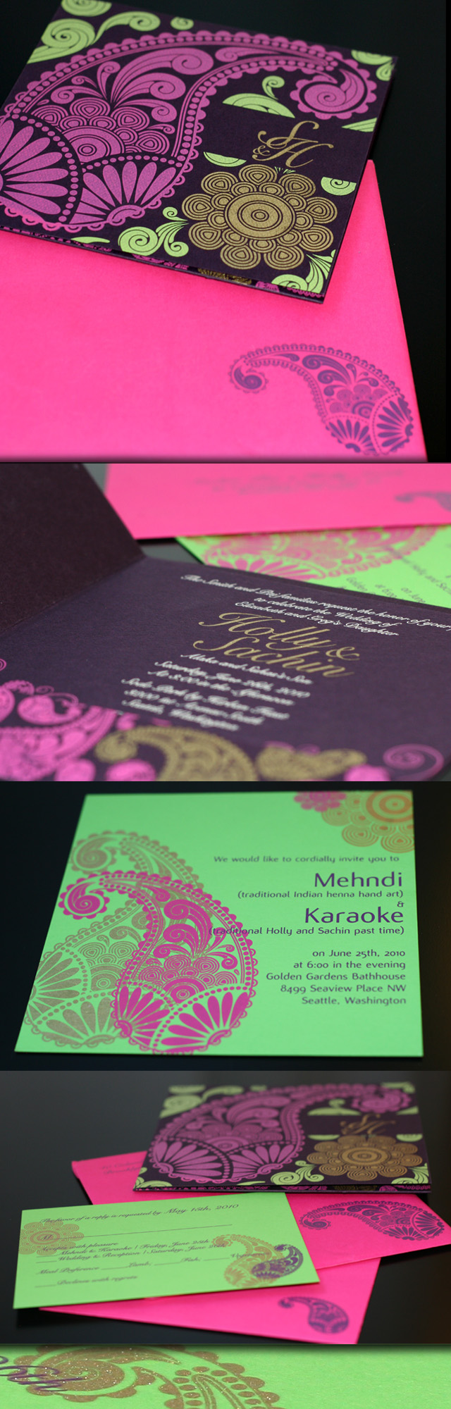 wedding cards bright colours indian indian cards Indian motifs