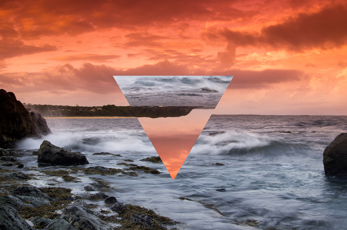 design light Surf water Ocean beach SKY colour clouds Triangles geometric